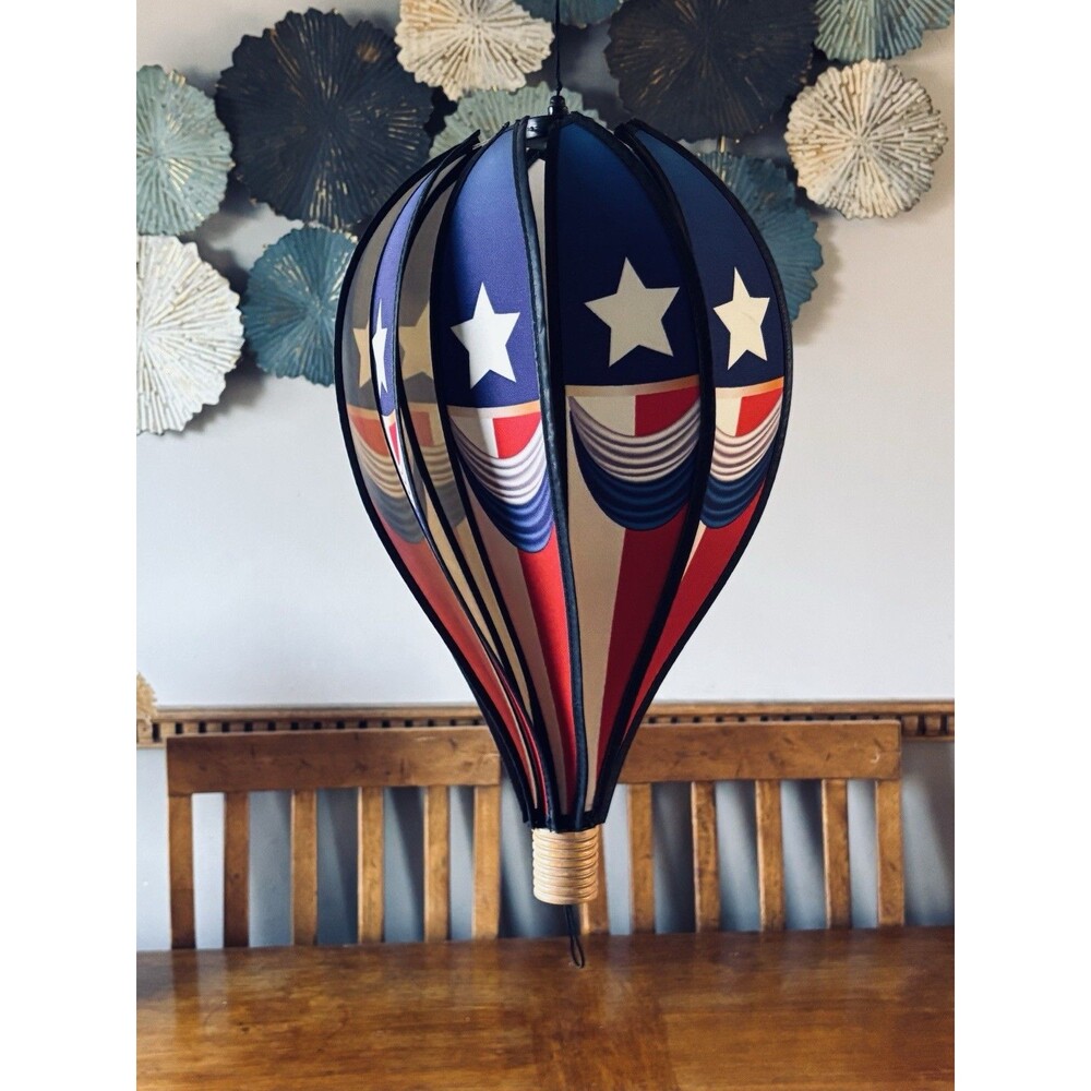 Premier Kites Hot Air Balloon 16 Inch- Patriotic Wind Spinner